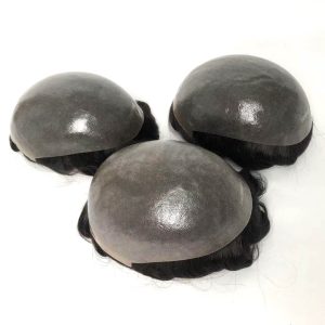 Set risparmio 3x Protesi capelli uomo in skin Iniettato