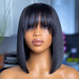 Parrucca donna in capelli sintetici per chemioterapia modello Bob 25 cm