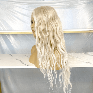 Parrucca donna in capelli sintetici per chemioterapia modello Capelli Bianchi