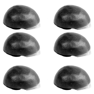 Set riparmio 6x Protesi capelli uomo parziale modello Skin Annodato Sottile (capelli europei)